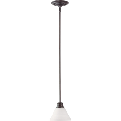 Nuvo Lighting 60/3172  Empire - 1 Light 7" Mini Pendant with Frosted White Glass in Mahogany Bronze Finish